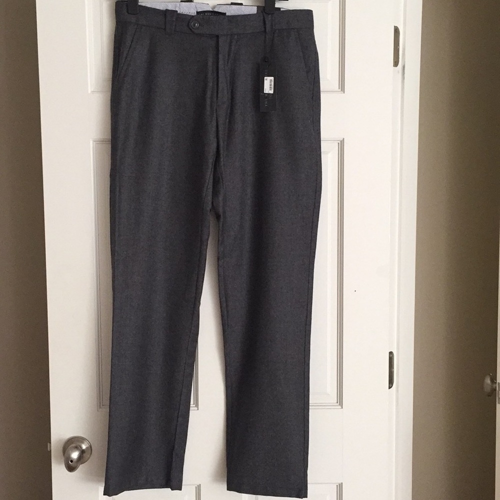 Bloomingdales Men’s Grey Wool Dress Pants